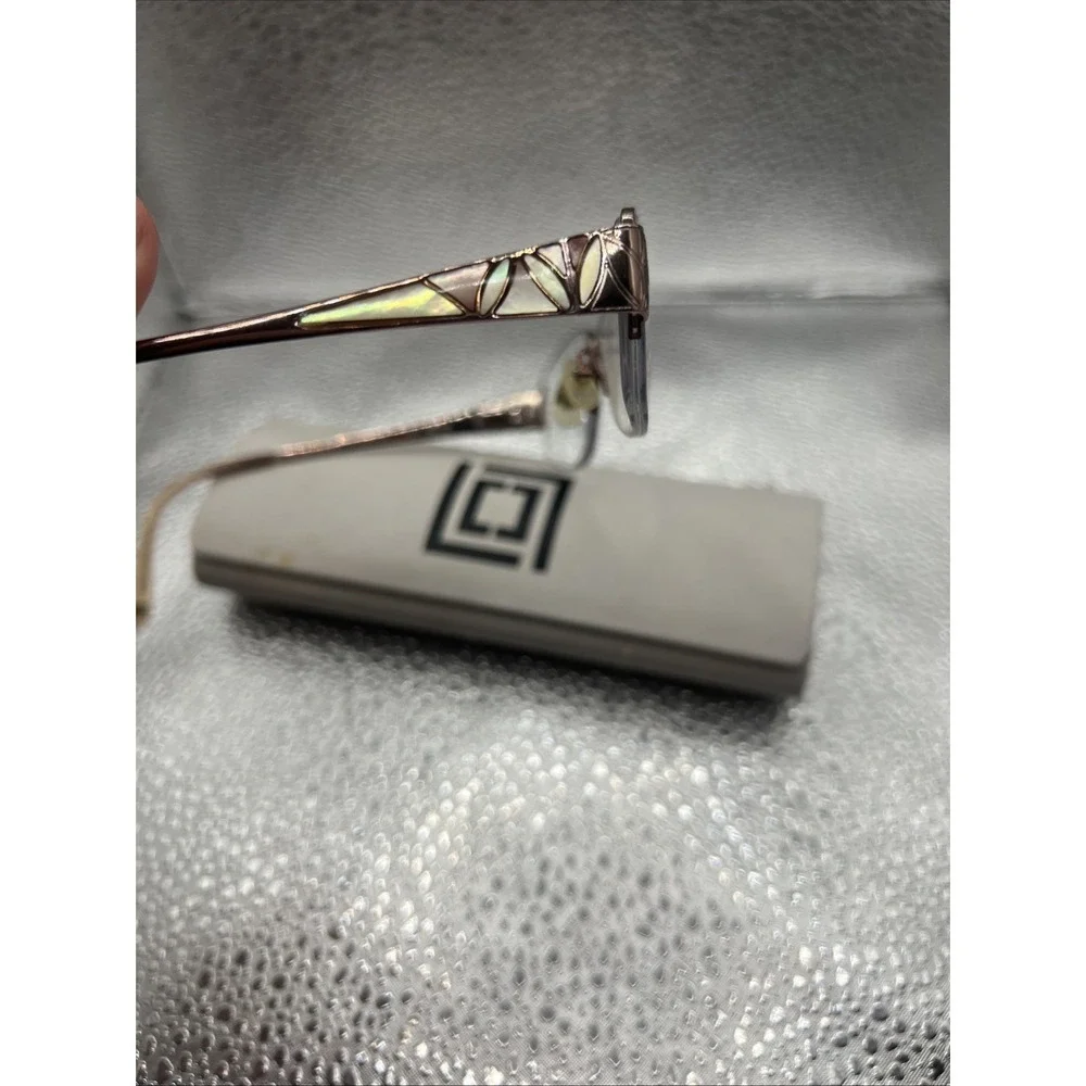 Liz Claiborne Eyeglasses Frame L319-68Q Women's Rose Gold Half Rim 53-17-135